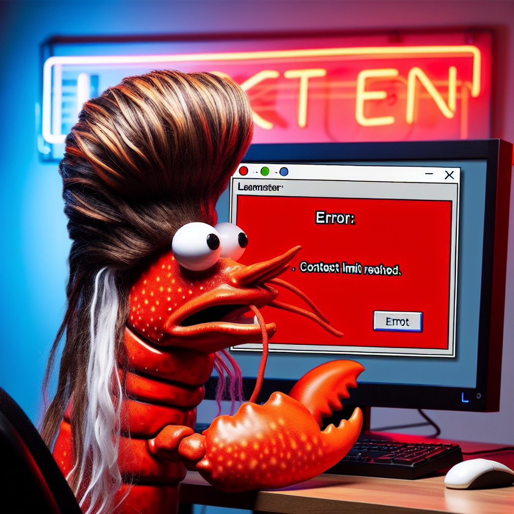 Lobster panicking at context limit